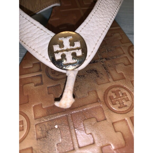 Tory Burch White Thora Sandals Sz 7 - Picture 3 of 4